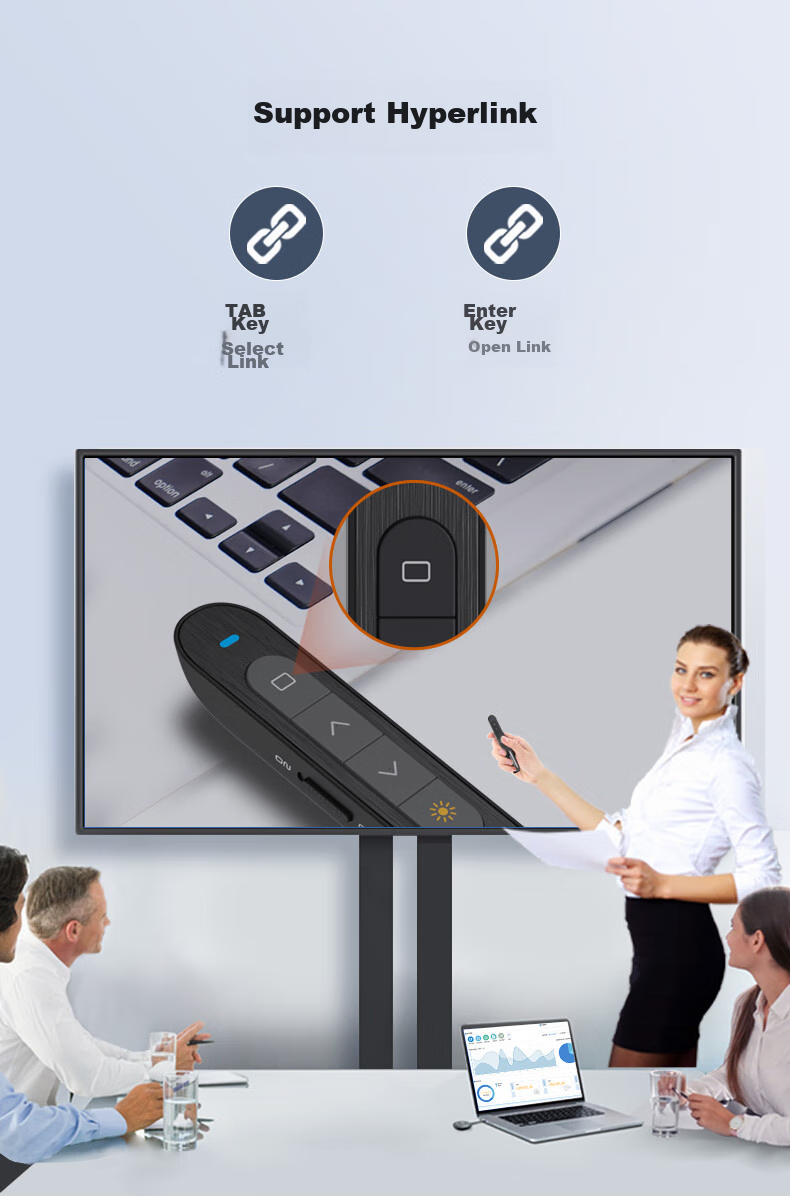 NORWII PPT Remote Pointer for Teachers, 360° Laser Pointer, Adjustable Volume, Projection Pen, 100m Remote Page Turner, Wireless Presenter, N27 Red Light, Black 10