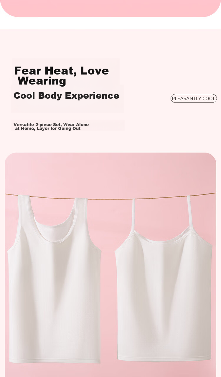 MiiOW Children's Tank Top, Girls Summer Thin Mesh Breathable Camisole, Kids Undershirt Vest, White, Size L 12