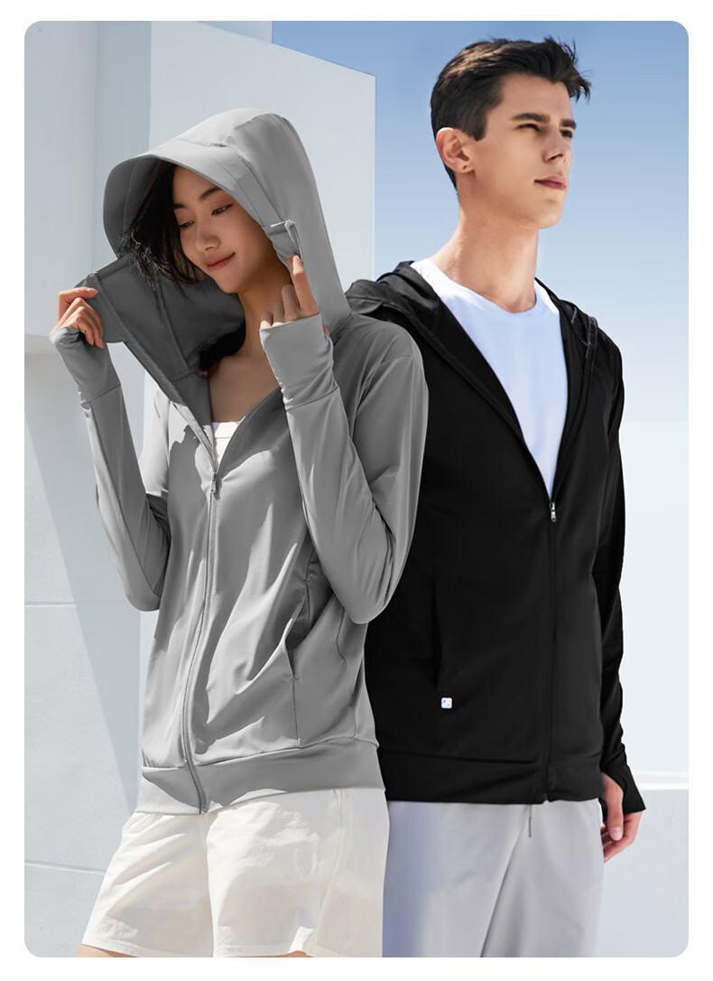 SUPIELD Full-Spectrum Sun Protection Jacket for Men, Summer Outdoor Lightweight Breathable Cool-Feeling Sun Protection Coat, Quiet Black, Size L 21
