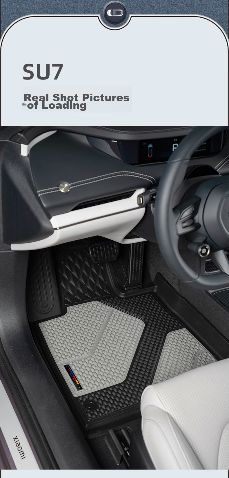 DOGU Xiaomi SU7 Full TPE Car Floor Mats + Plain Carpet Double-Layer Floor Mats, Original Color Floor Mats [CCTV Exhibition] 11