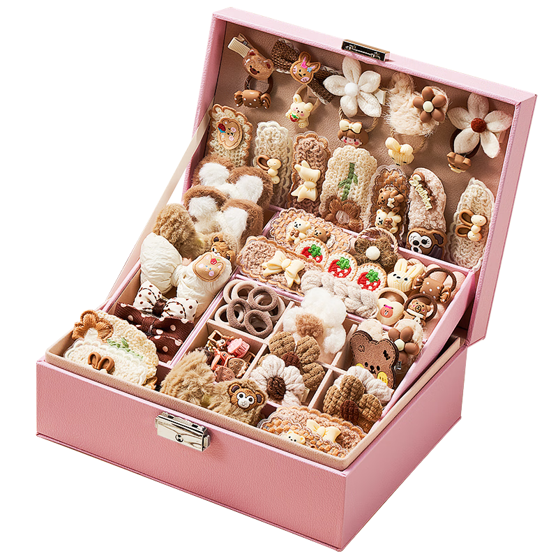 Dimoarch Children's Hair Clips And Accessories, Birthday Gift for Girls Aged 7-14, Pretend Play Toy Jewelry Box