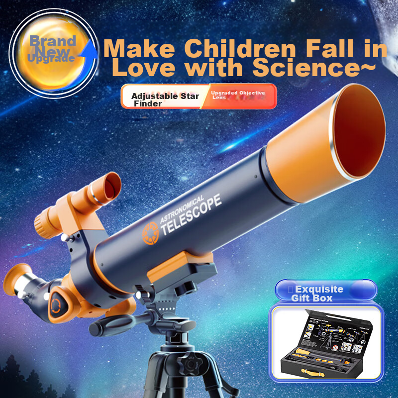 Astronomical Telescope Children's Toy, Birthday Gift for Boys And Girls Aged 7-14, High-Definition Large-Aperture Professional Telescope for 9-12 Year Olds, 13 Elementary School Students, Gift Box Included