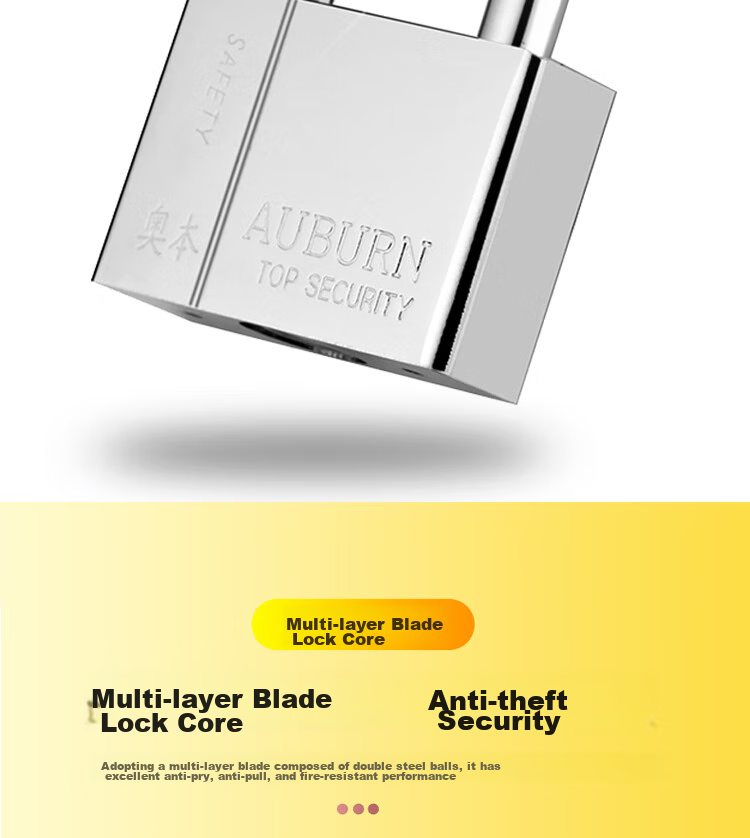 Aoben Padlock, Door Lock, Warehouse Large Iron Gate Lock, Home And School Use, Large Anti-Rust Lock, Anti-Theft Lock, 7660 Upgraded Versio 6