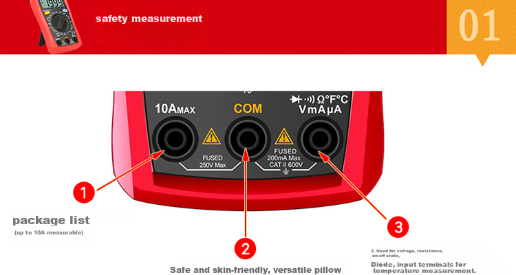 UNI-T UT33A+ Pocket Digital Multimeter, High-Precision Burn-Proof Multimeter, Electrician's Meter, Multi-Purpose Meter for Home Use 9