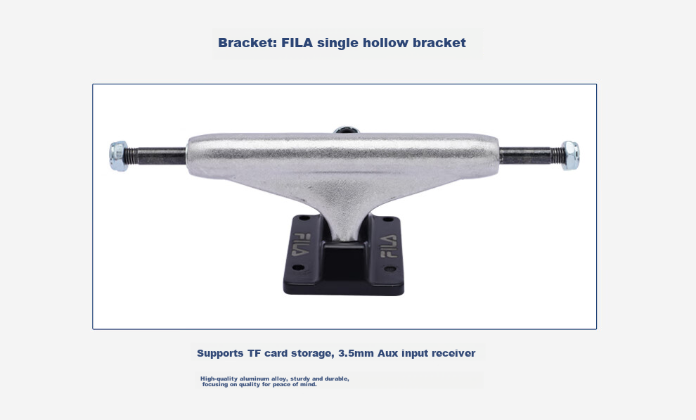FILA Skateboard for Professional Men And Women, Teenagers, Adults, Beginners, Four-Wheel Cruising, Double-Kick Skateboard, Blue Classic 6