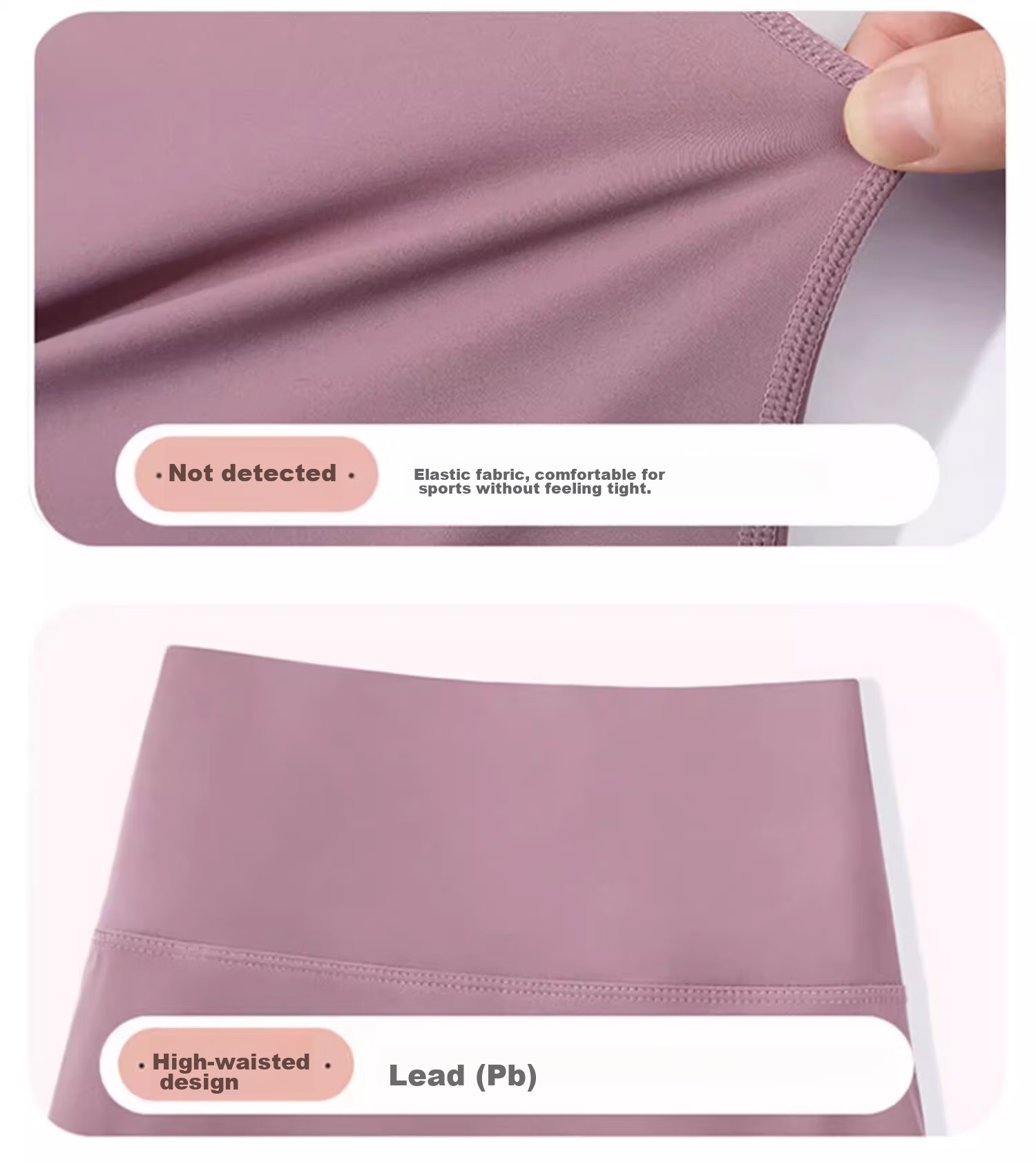 Youyou Yoga Pants for Women, High-Waisted Elastic Tight-Fitting Leggings, Outer Wear Sports Pants Two-Piece Set J21016XY Gray Purple Regular Style 2XL 7
