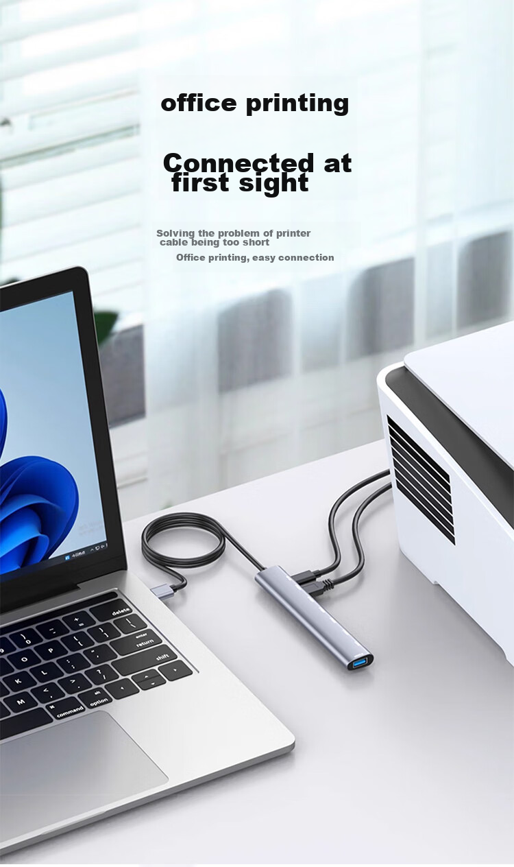 Youlianxing USB Hub Extender, 8 Ports, 1 Meter, USB 3.0 Expansion HUB, One-To Adapter, Suitable for Huawei, Lenovo Desktop Computers, Laptops, Mouse, Keyboard, Hard Drive 9