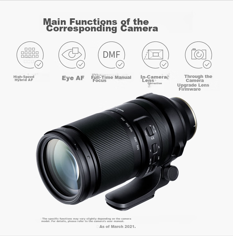 Tamron A057S 150-500mm F/5-6.7 Di III VC VXD Image Stabilized Telephoto Lens for Bird Photography And Sports, Full-Frame Sony Mirrorless Camera Lens (Sony Full-Frame E-Mount) 17