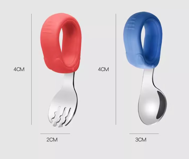 Guangduola Yuanbao Spoon, 316L Stainless Steel Baby Food Spoon, Children's Long-Handled Feeding Spoon, Soup Spoo 12