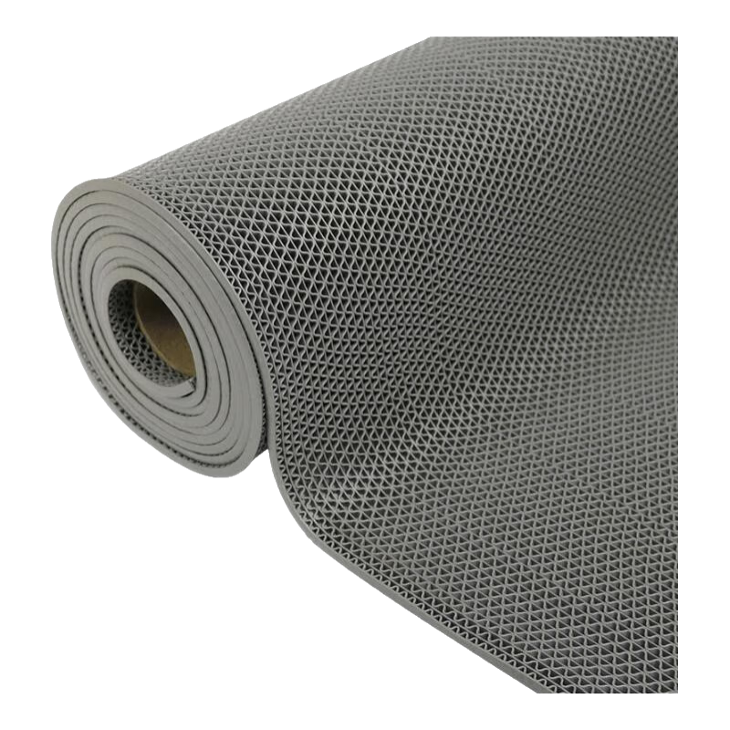 DIYIN Bathroom Mat, PVC Bath Non-Slip Mat, Hollow Plastic Water Barrier Mat, 4.5mm Thick, Gray, 0.9 Meters Wide, 3 Meters Long