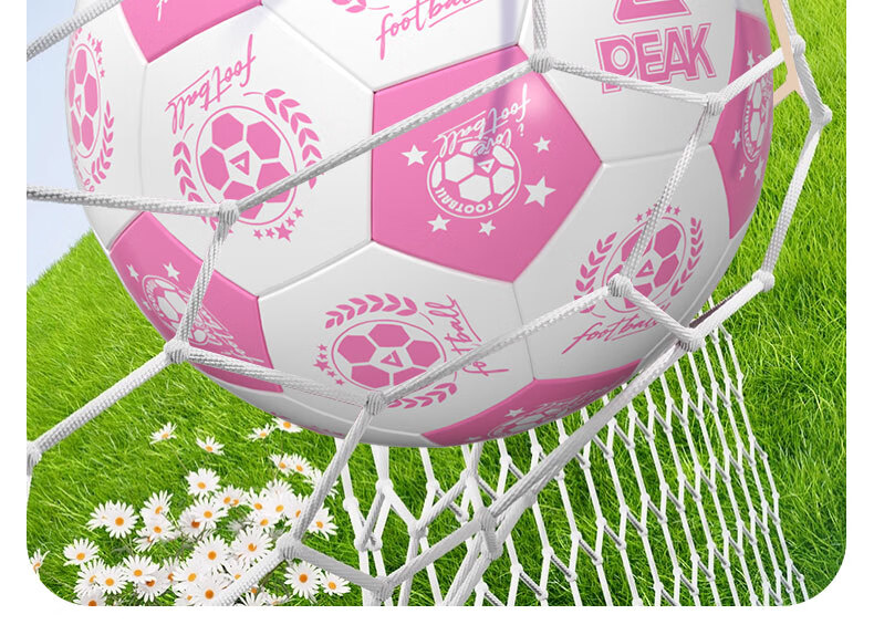 Peak Kids Soccer Ball Size 5 for Elementary School Students Kindergarten Match Training Peach Purple 5