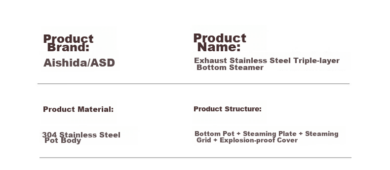 ASD Steamer Pot, Three Layers, 30CM Thickened Base, High-Arch Lid, Large Capacity Fish Steaming Pot, ZS30A5WG 15