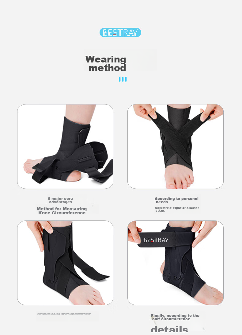 Bestray 3D Sports Ankle Brace, Basketball Anti-Sprain Foot Protector, Ankle Recovery Support, Ankle Joint Protection Sleeve 13