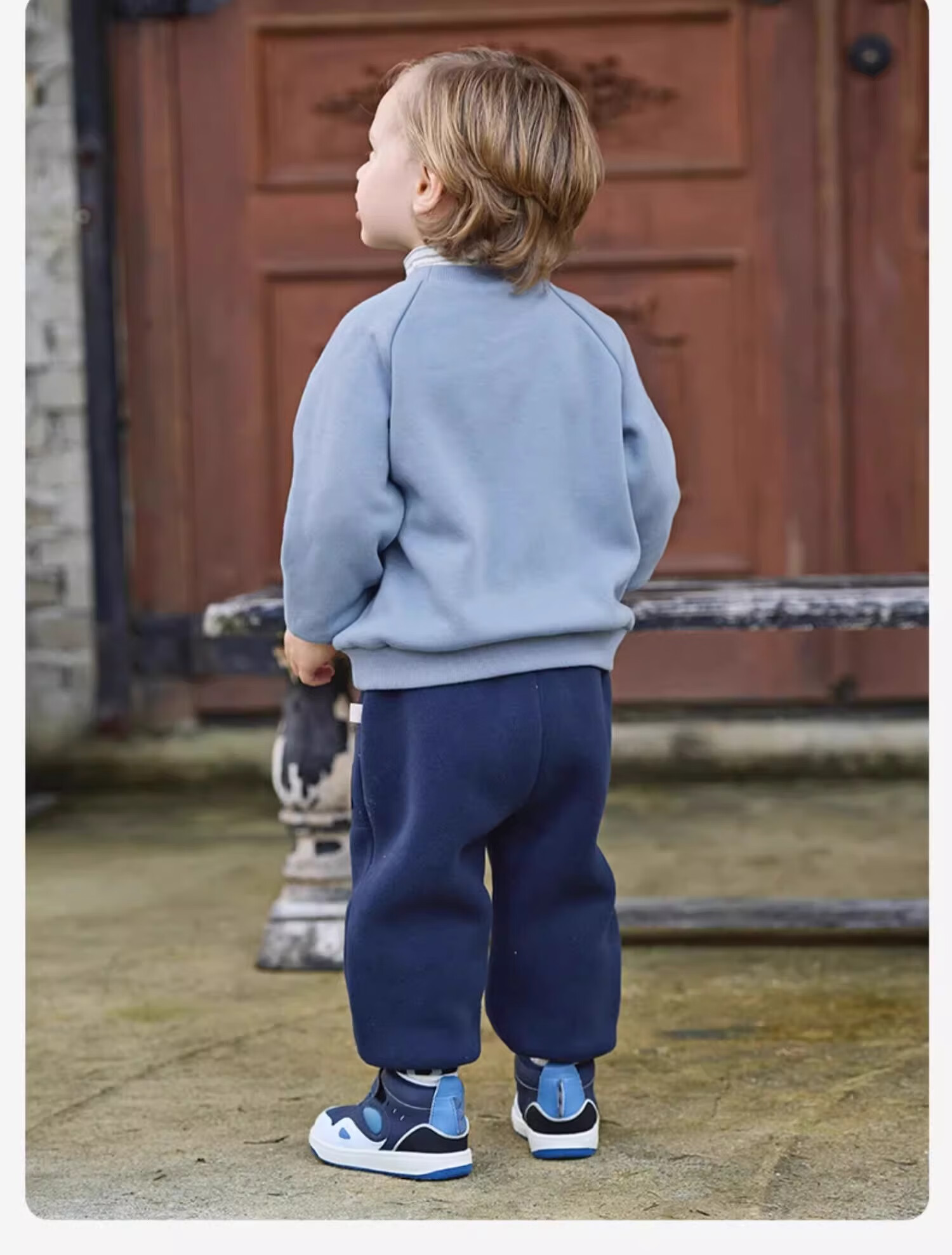 DAVE & BELLA Kids Winter Fleece-Lined Mock Two-Piece Spliced Half Turtleneck Sweatshirt for Boys and Girls 4