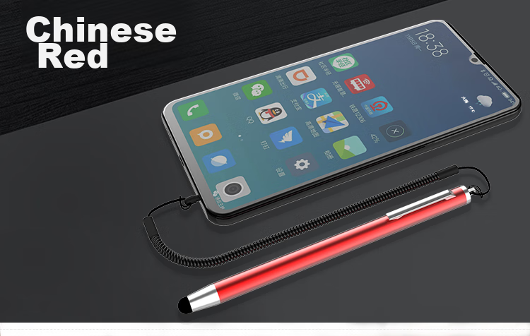 ESCASE IPad Capacitive Stylus, Mobile Tablet Touch Pen, Compatible with Apple And Android, Equipped with Retractable Elastic Cord, ES-11ProMAX Business Black 12