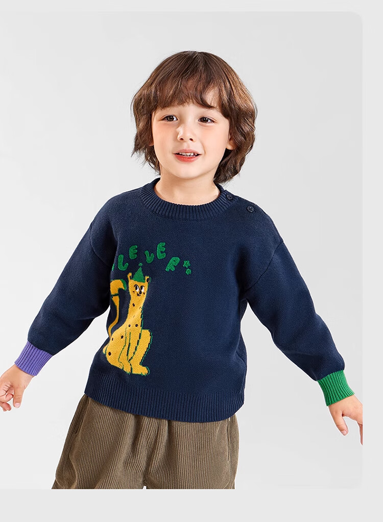 Ciciibear [Anti-Pilling Static Electricity], Ciciibear Boys' Sweater Autumn And Winter Style, Baby Red Children's 2024 New Top Winter Seaso 14