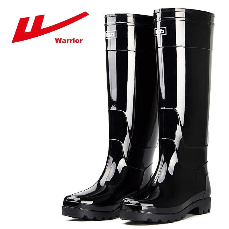 Warrior Men's Ultra-High Rain Boots Adult Waterproof Rubber Overshoes HXL199-B Ultra-High 39