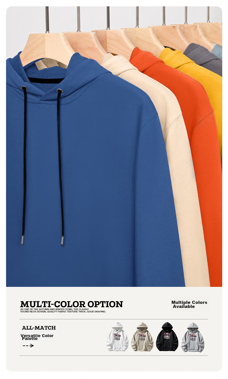 Mianzhi National Trend Brand Men's Hoodie, American-Style Loose-Fitting Trendy Base Layer, Versatile Couple's Outfit 11