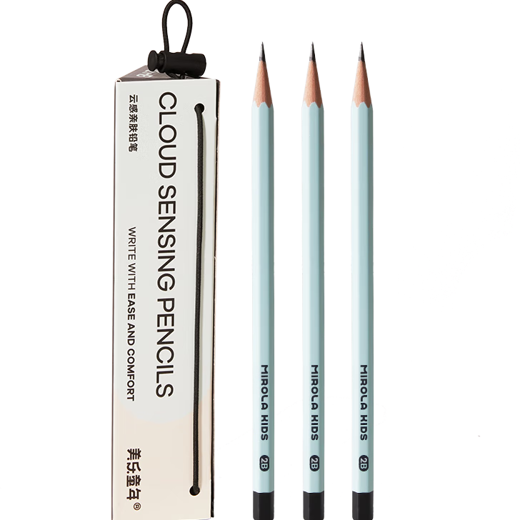 Meiletongnian [Best-Selling Product] Cloud-Like Comfortable Grip Pencil for Primary School Students, Non-Toxic 2B Pencil for Exams, 12-Pack Children's Pencils, Kindergarten Posture-Correcting Hexagonal Barrel Pencil