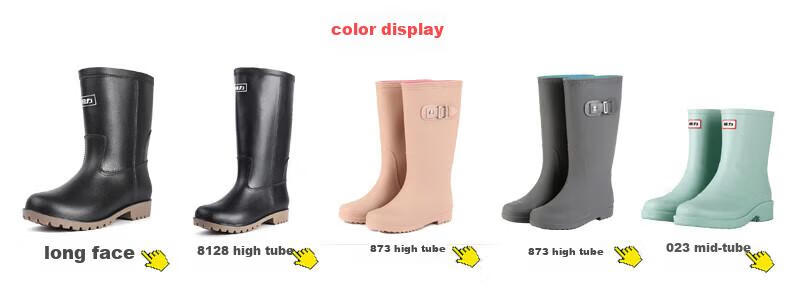 Warrior Men's Mid-High Rain Boots, Adult Waterproof Shoes, Rubber Boots, HXL128-B, Black Mid-Calf, Size 41 13