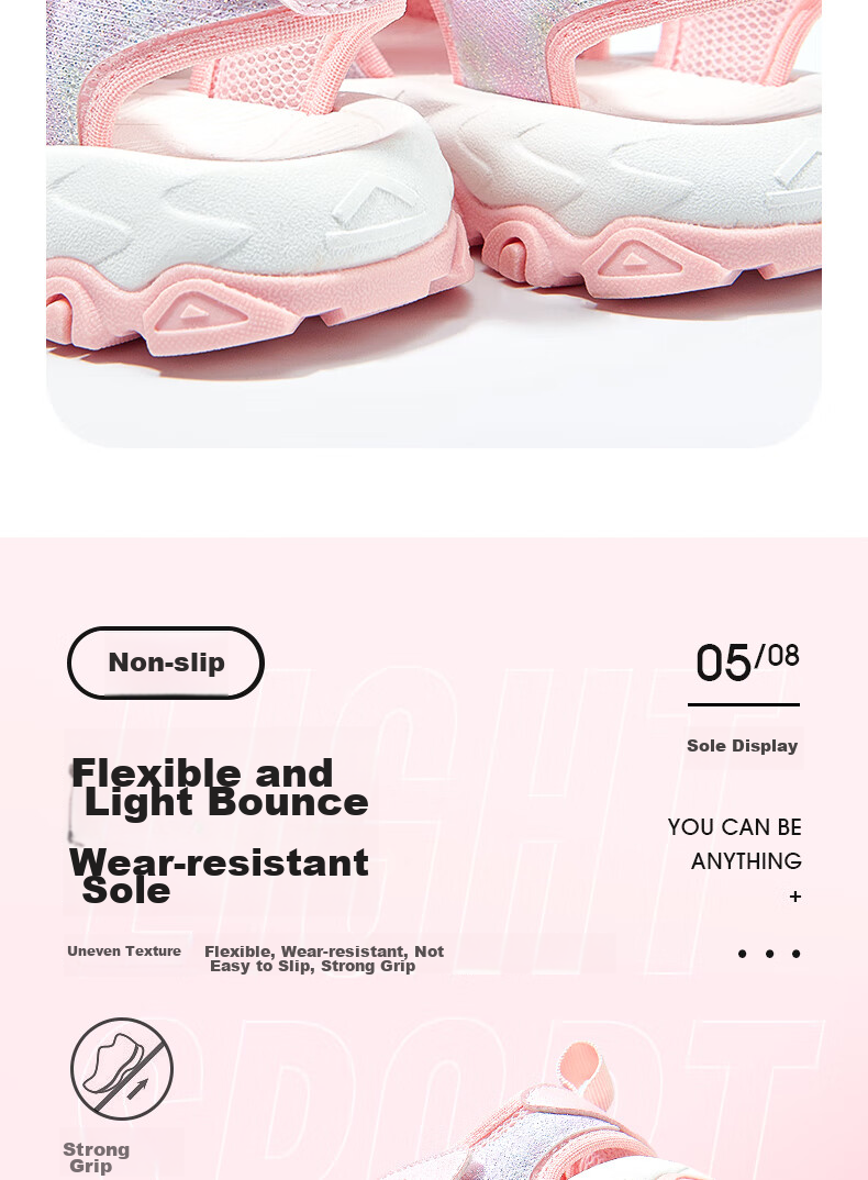 Barbie Girls' Sandals, Casual Outdoor Beach Summer Princess Closed-Toe Sports Sandals DA6309 Pink Size 28 9