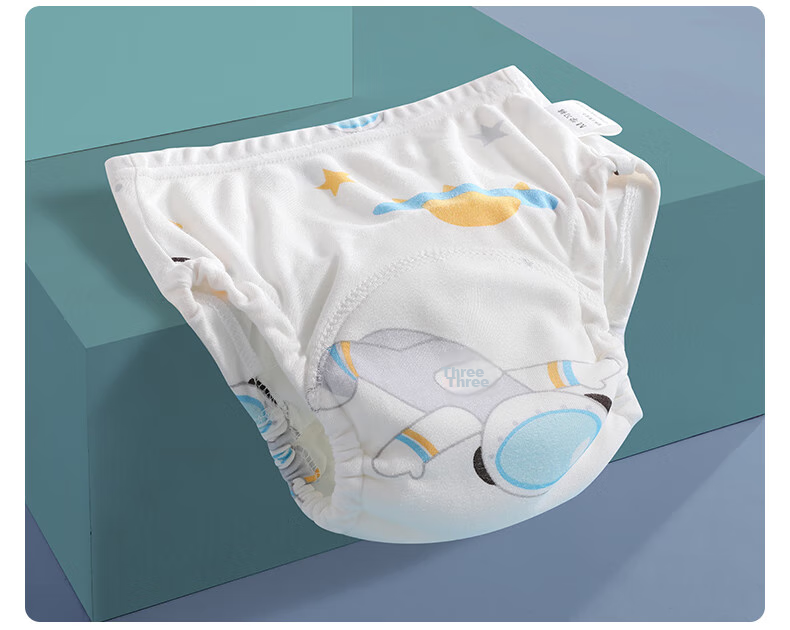 Beitaisi Diaper Training Pants, Gauze-Like, for Toilet Training, Washable, Baby Potty Training, Size 100, 2-Pack, Blue-Gree 20