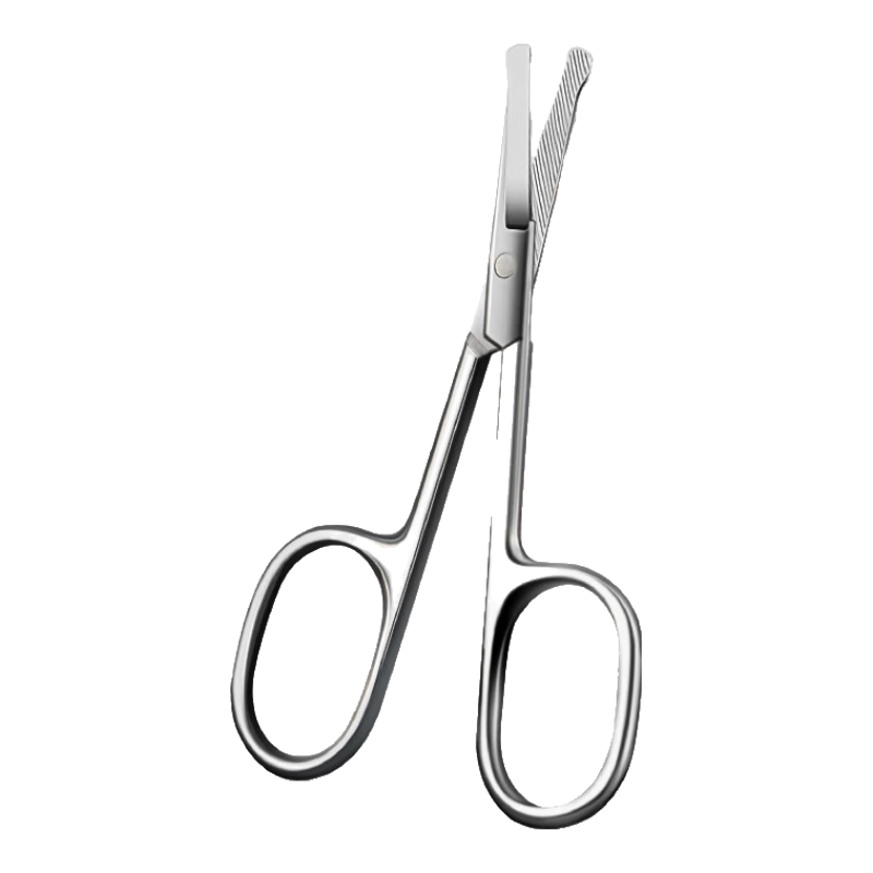 CIIYIIMEN Men's Large-Hole Handle Stainless Steel Nose Hair Trimmer, Men's Nose Hair Clipper, Beard And Sideburn Trimmer, Large Nose Hair Scissors