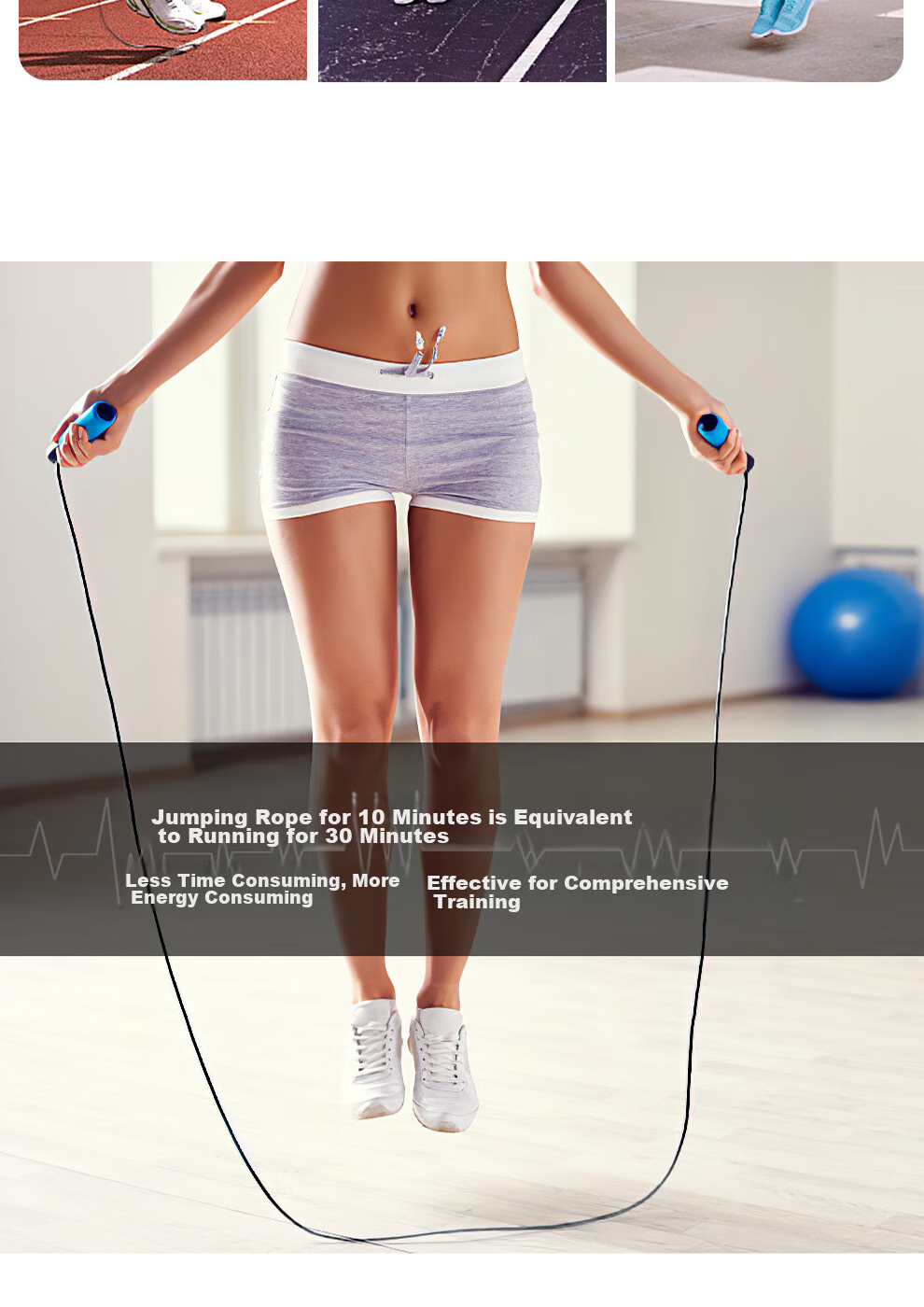 PROIRON Puli'ai Jump Rope Steel Wire Speed Rope for Adults, Primary And Secondary School Students' Exams And Competitions, Specialized Training Rope 3