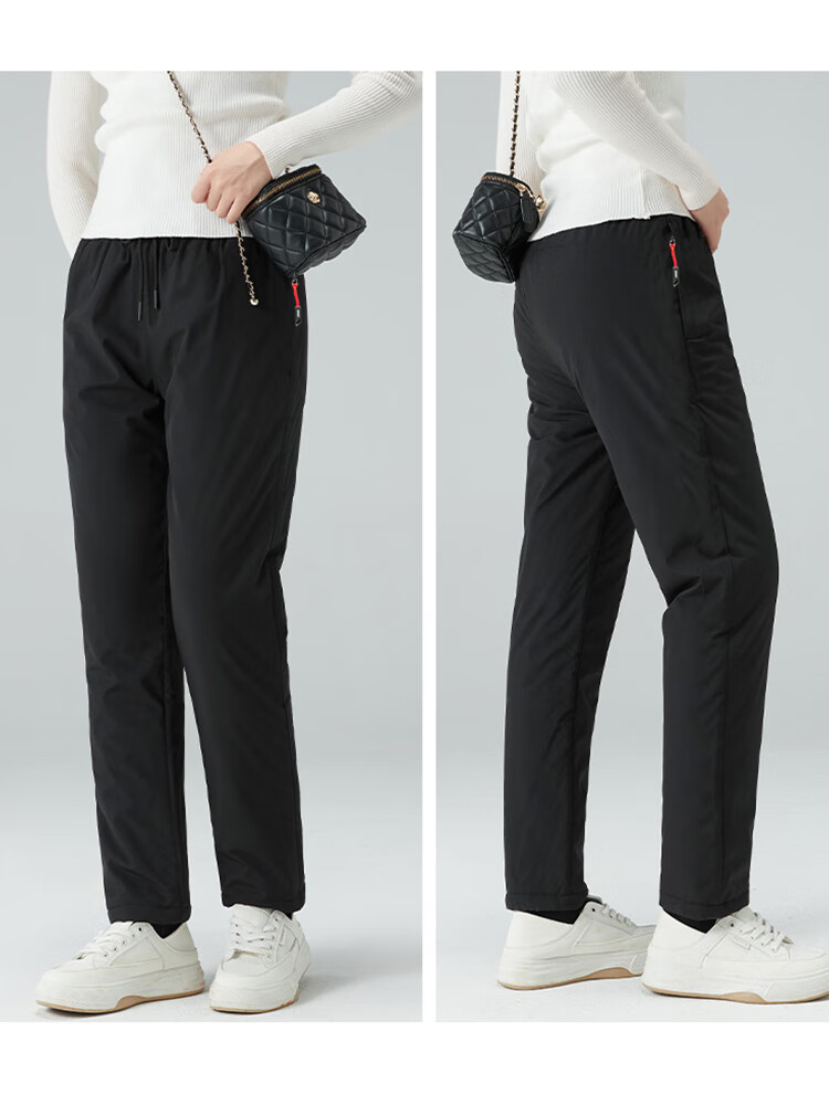 LangSha Thermal Pants Lamb Fleece Lined Thickened Winter Warmth Unisex Windproof Waterproof Outdoor Snow Pants Insulated Fleece Cotton Trousers 5