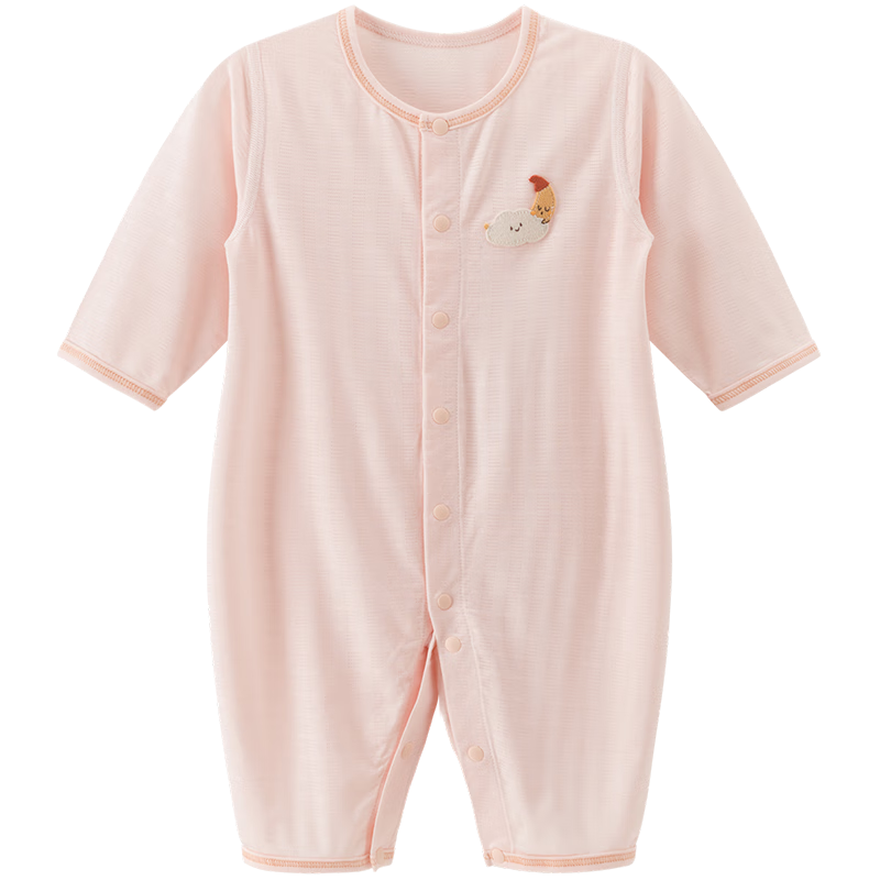 Guaiqixiong [Light And Soft Cotton] Baby Spring And Summer Romper, Thin Home Sleepwear, Infant Elastic All-Season Onesie, Spring And Autum