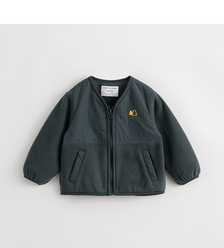 MARC&JANIE [Shanxi Outdoor] Boys And Girls Patchwork Fleece Jacket, Children's Outerwear for Spring And Autumn, 241153 10