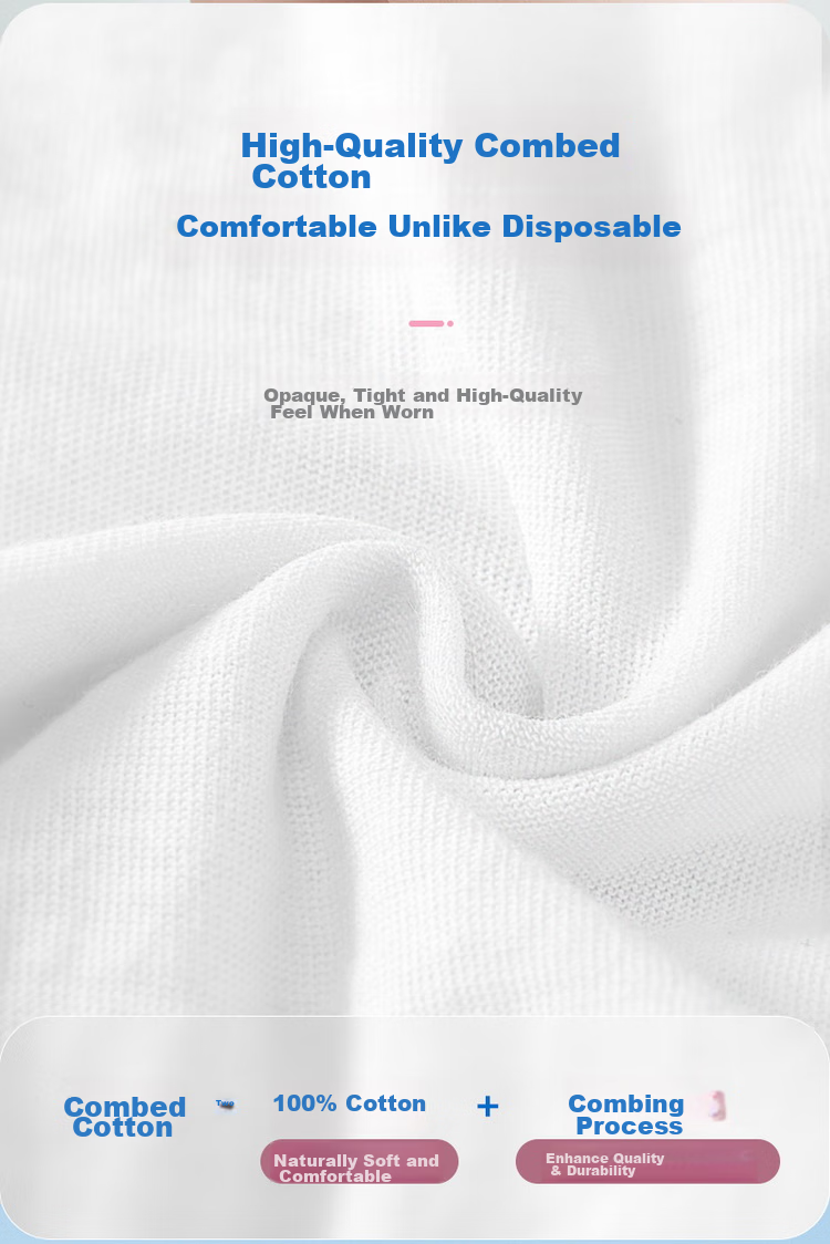 Matern'ella Disposable Underwear for Women, Maternity Travel Daytime Use, No-Wash Pure Cotton Panties, 5 Pieces, Size L [Safe Sterilization] 8