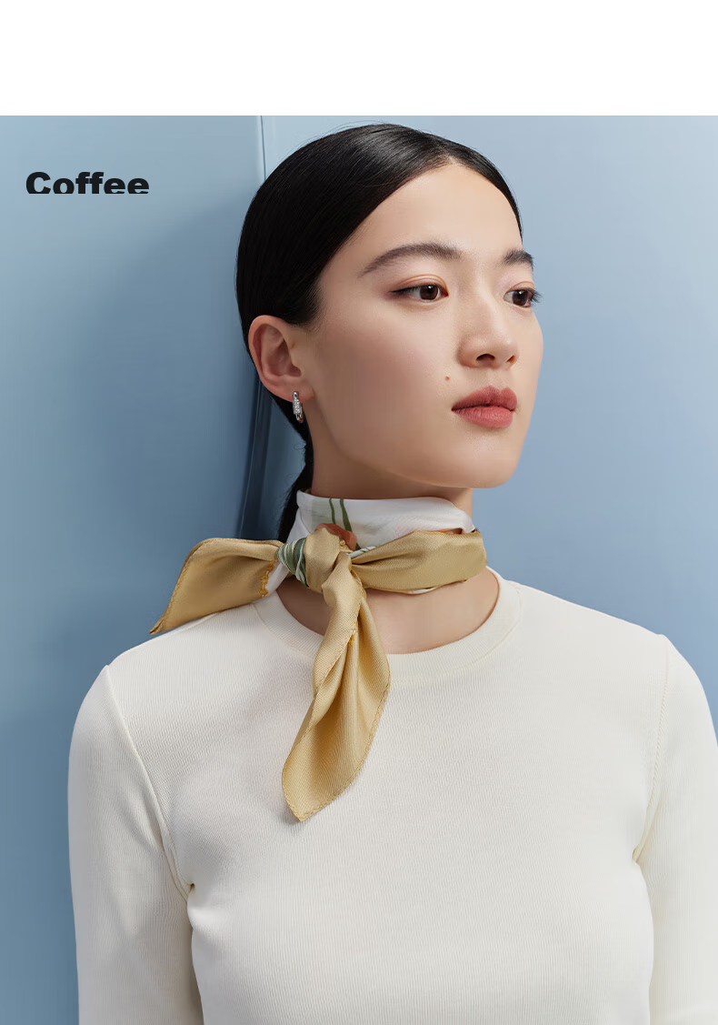 Wanshili Silk Scarf for Women, 100% Mulberry Silk Square Scarf, Neck Scarf, Gift for Mom, Silk Scarf Gift Box, Mengyao 11