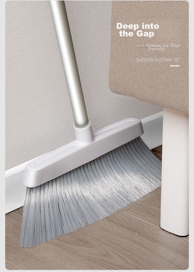 EAST Broom And Dustpan Set, Household Metal Broom And Dustpan Combo, Windproof Comb-Shaped Dustpa 10