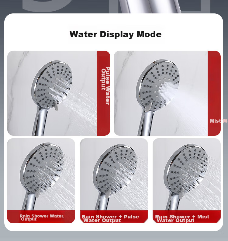 Larsd Shower Set with Three Handheld Showerheads, Spray Nozzles, And Accessories LD3583 8