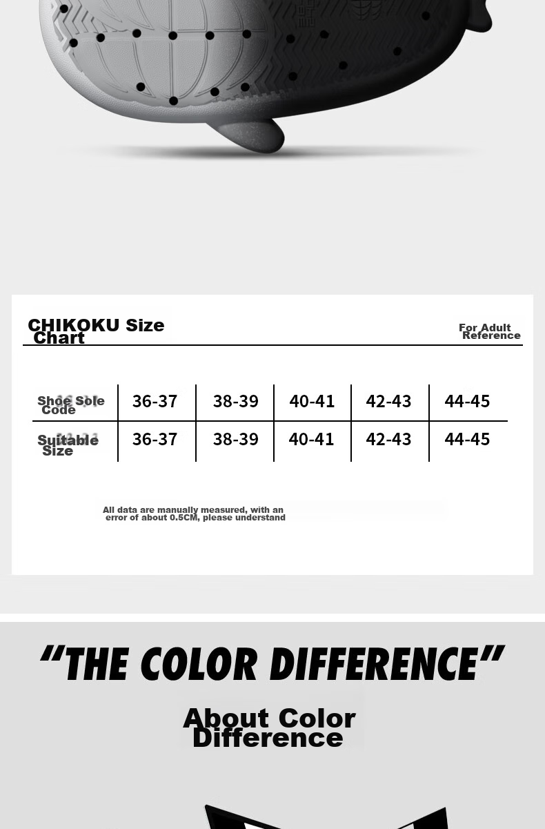 Chikoku Gradient Shark Slippers for Men And Women, Summer Outdoor Wear, Thick Soft Sole, Non-Slip Home Slippers, Fashionable Couple Sandals 11