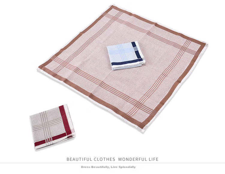 GLO-STORY 3-Pack Cotton Couple's Universal Handkerchief, Light Classic Style MSP014074 13