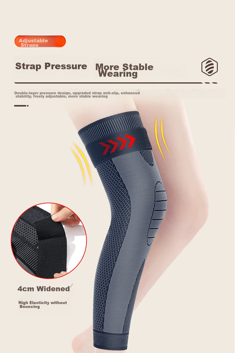 Chidong Knee Brace for Warmth, Arthritis Support for Men And Women, Extended Cold-Proof Compression Bandage, Elderly Anti-Cold Leg Support, Extended Version M 8