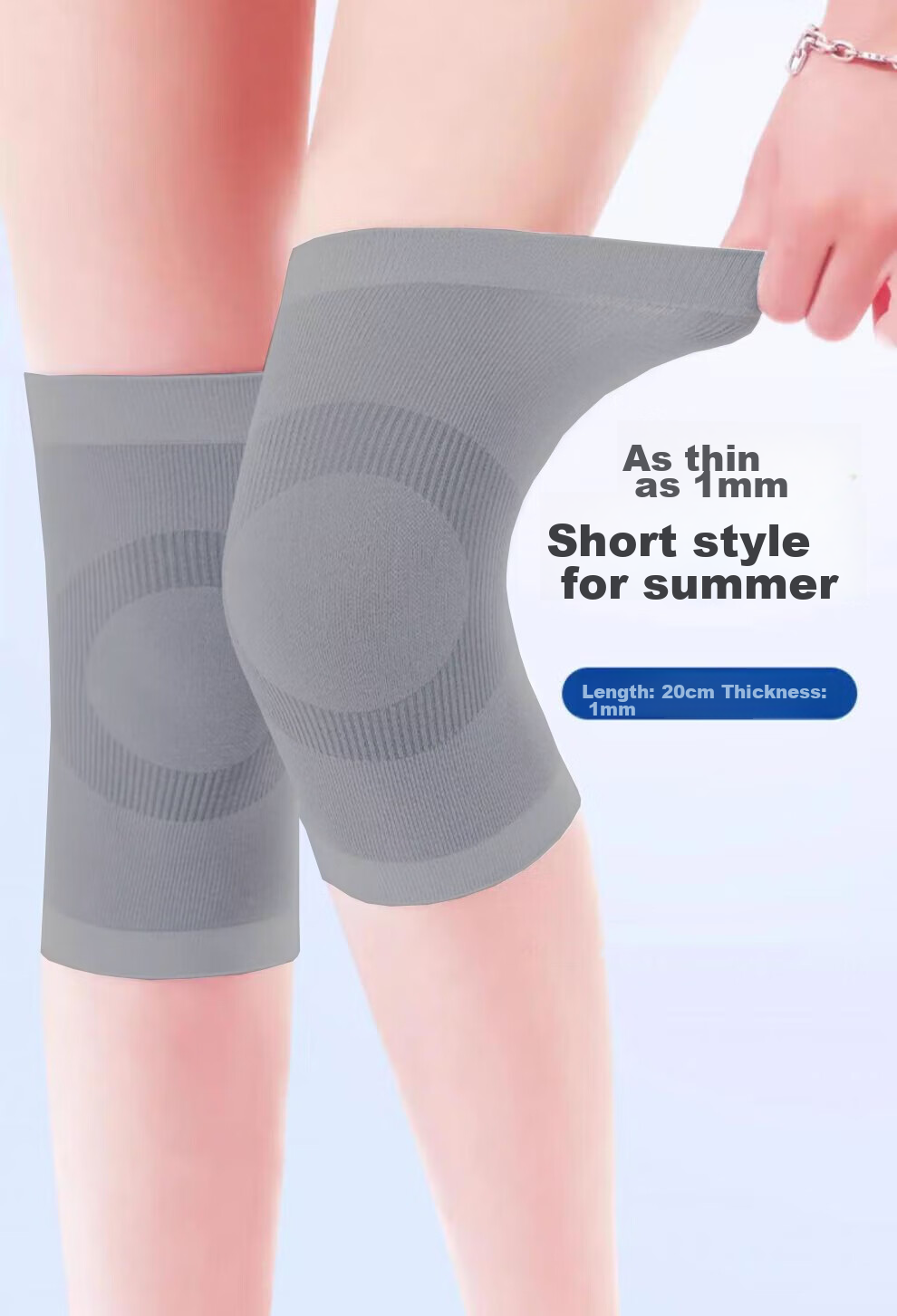 AIRPOP Knee Brace, Summer Thin Warm Style, for Elderly Women, Air Protection, Knee Support, Leg Guard for Cold Legs in Me 1