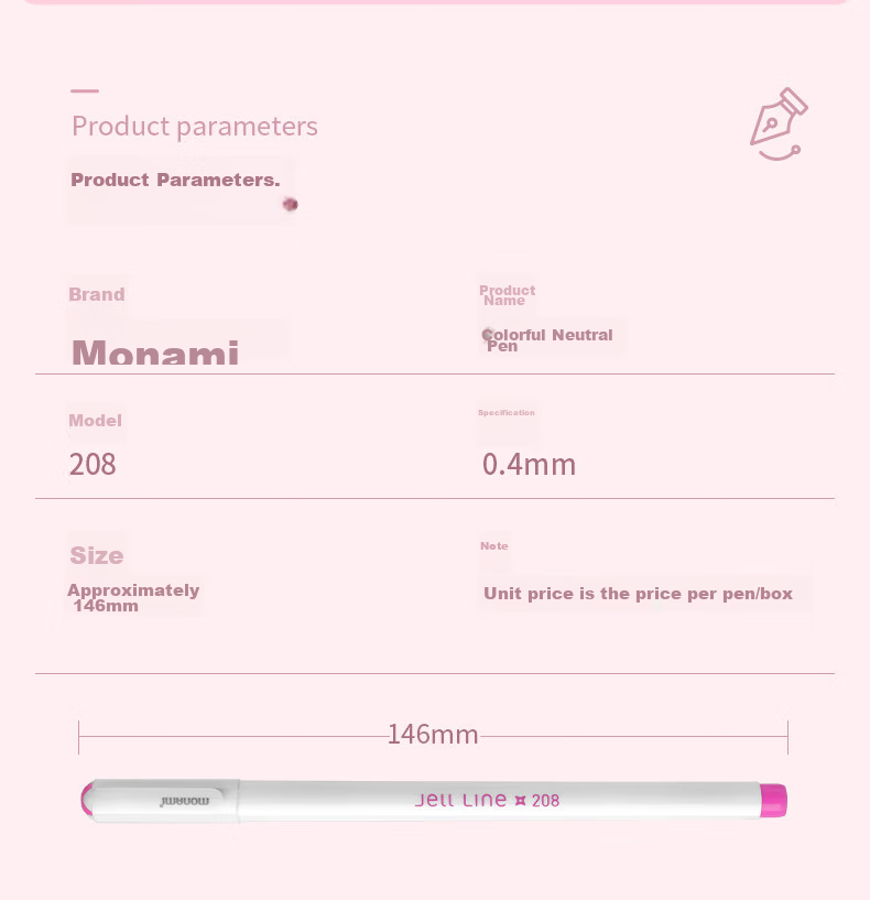 Monami [Back to School Essential] Monami (Monami) Needle-Tip Gel Pen Set with Frosted Colorful Barrel, Ballpoint Pen, Signature Pen, 0.5mm Black Ink, 02091-6 Pack 13