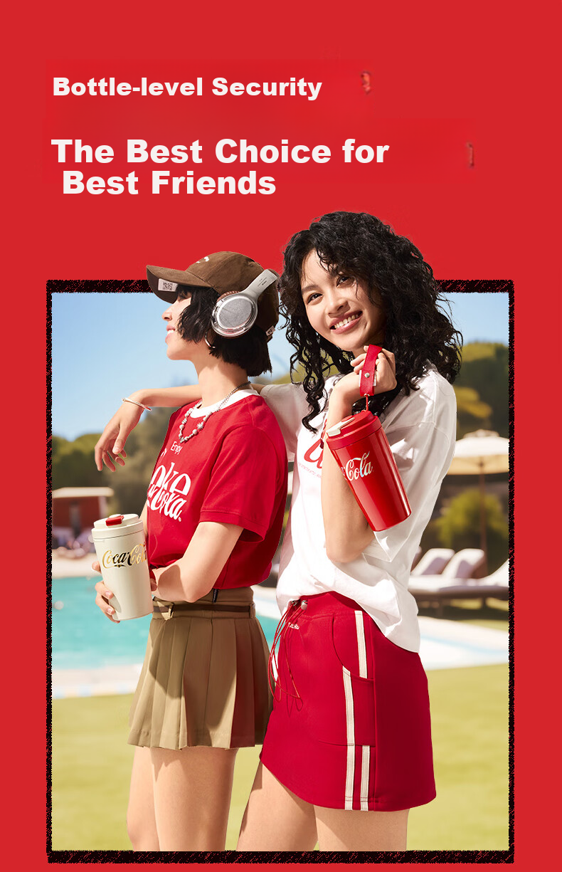 Coca-Cola Juicer Cup, Small Portable Blender with Ice Crusher, Dual-Lid Juicing Machine, USB Rechargeable Juicer AH-60GZ01JR Red 13