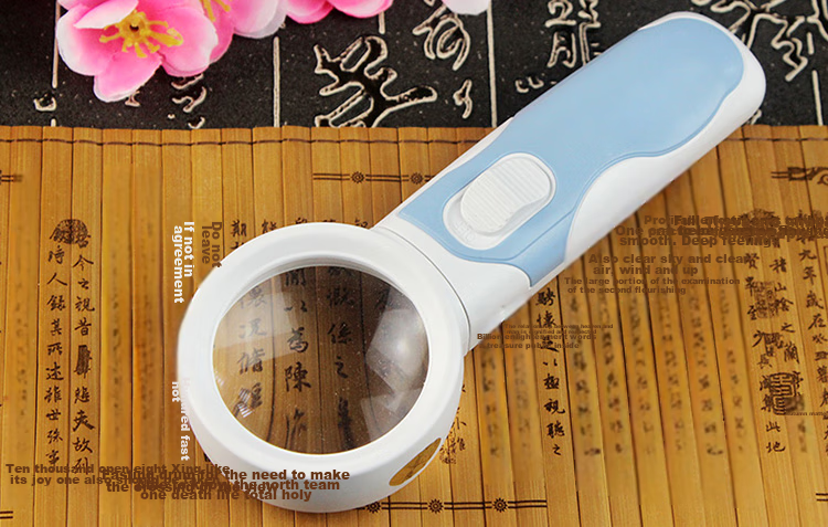 MIXOUT Handheld High-Definition Reading Magnifier with 5x Magnification, 90mm Large Aperture, Clear View, And LED Light 21