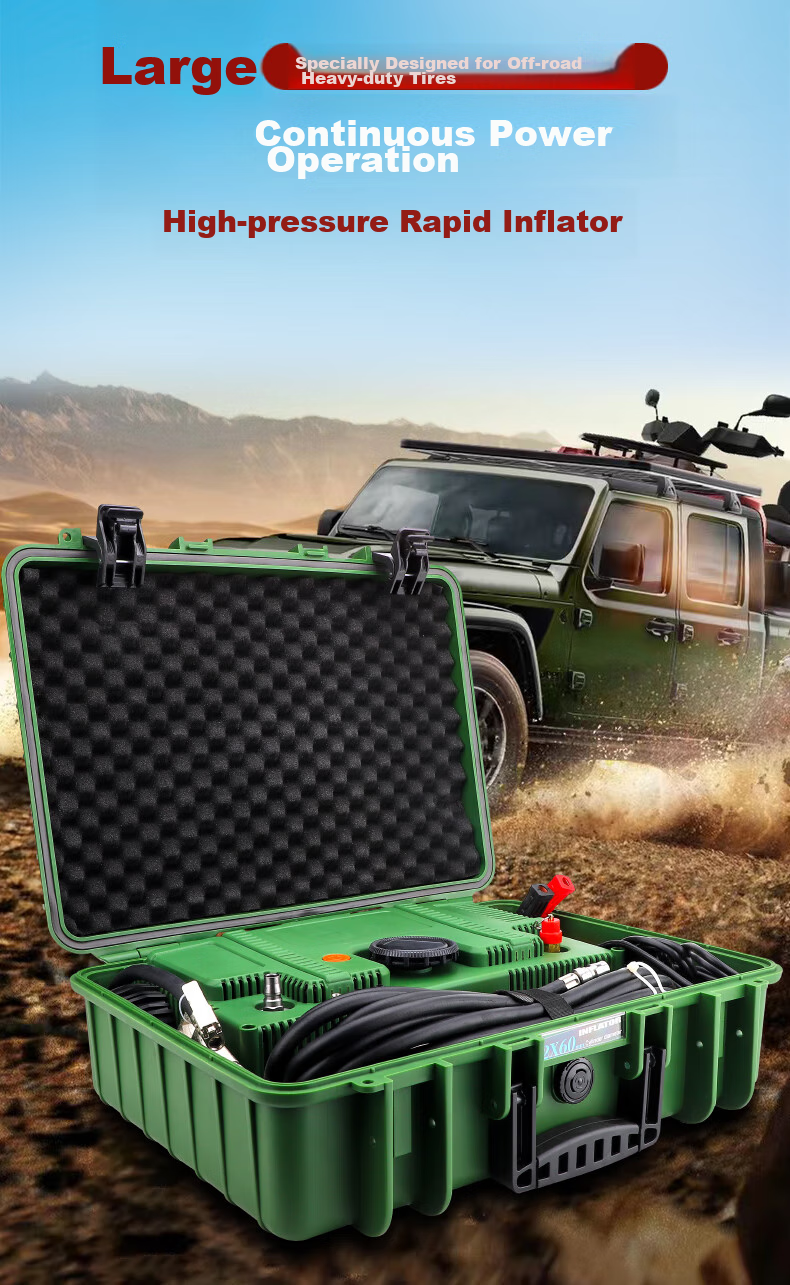 Kulaipu High-Power Dual-Cylinder Digital Display Air Pump for Trucks And Off-Road Vehicles (Dual 60 Cylinder Digital Model) 1