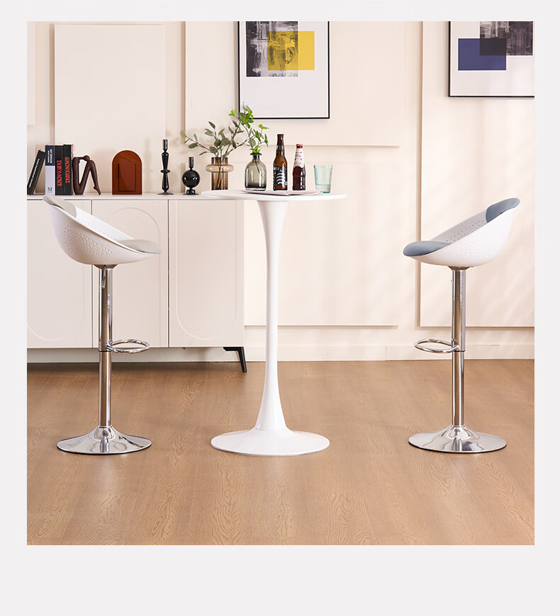 BECAUSES Bar Stool Adjustable Height Chair High Stool Swivel Chair Home Cashier Counter Chair Negotiation Chair 0181 Peacock Blue 19