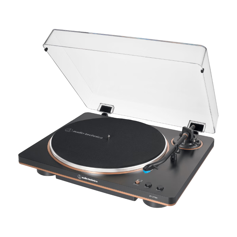 Audio-Technica [Self-Operated] AT-LP70X Vinyl Record Player, Retro Audiophile Turntable, Electric Phonograph, Black Graduation Gift, LP60X Advanced Versio