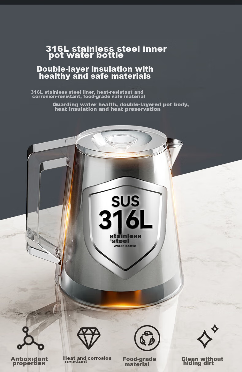 Joyoung Tea Bar Machine, High-End Home Living Room Water Dispenser with Colorful Large Screen Display, Smart Anti-Overflow, Foldable Back Panel, 316L Stainless Steel Kettle, Electric Hot Water Kettle WH235 8