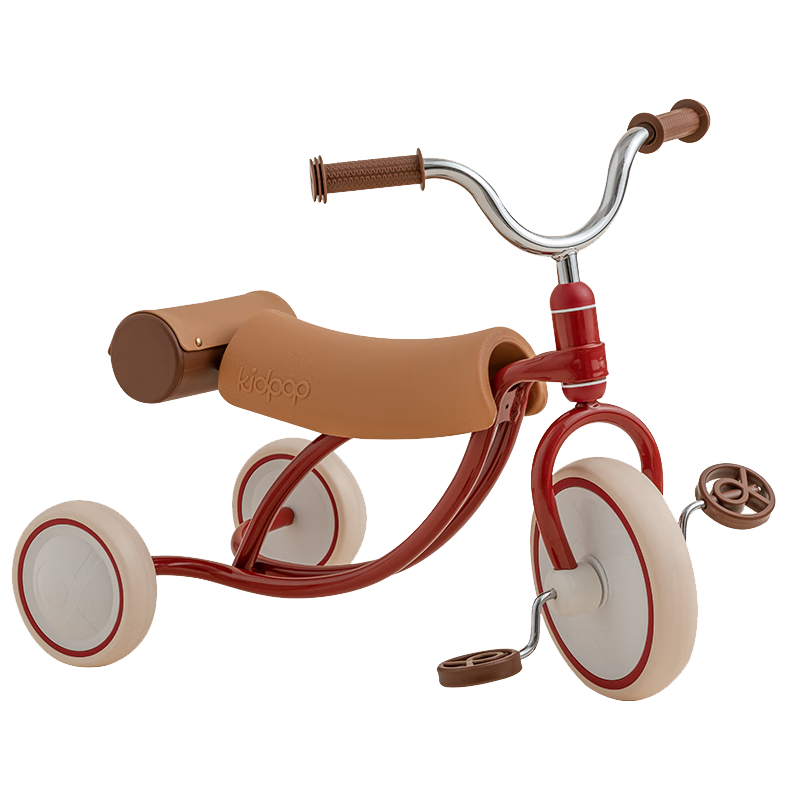 Kidpop Kids Tricycle Pedal Bike 2-6 Years Old Baby Balance Bike Lightweight Bicycle Toy Birthday Gift Vivid Red