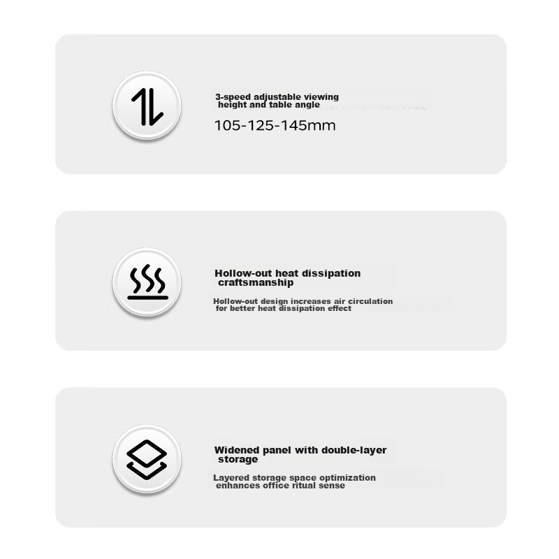 Подставка LUCKPRO для монитора и ноутбука, регулируемая по высоте, металлическая, с местом для хранения клавиатуры