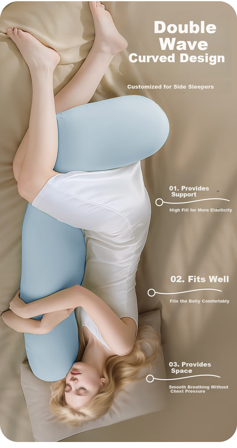 Wuyingongfang, Mu Yin Liangpin Textile Subsidiary, Sleeping Hug Pillow, Long Body Pillow for Bed, Side Sleeping Leg Pillow, Sleep Aid 5