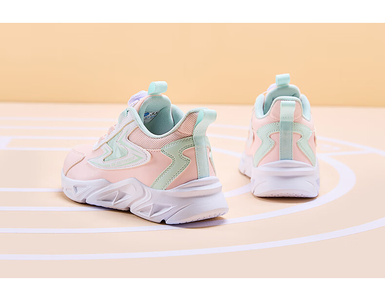 361° Children's Running Shoes, Fall/Winter, for Boys And Girls Aged 3-14, Shock-Absorbing, Rotary Buckle, Leather Upper, Sports Shoes, Blue, Size 38 7